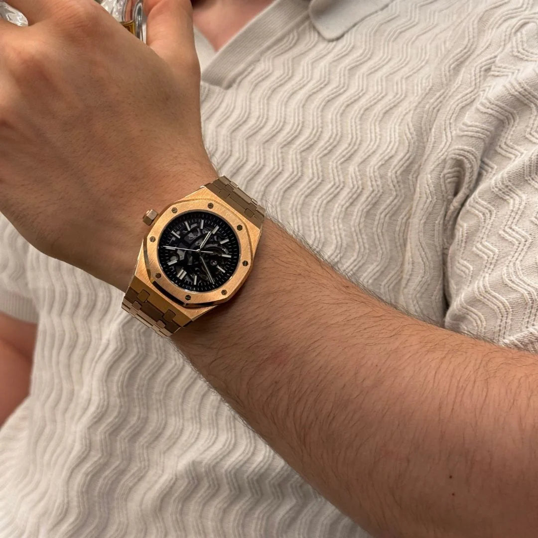 Royal SeikOak Mod Skeleton Rose Gold