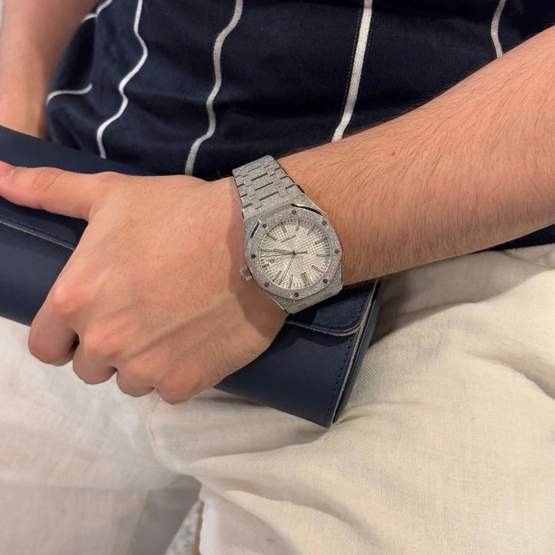 Royal SeikOak Mod White Iced Out
