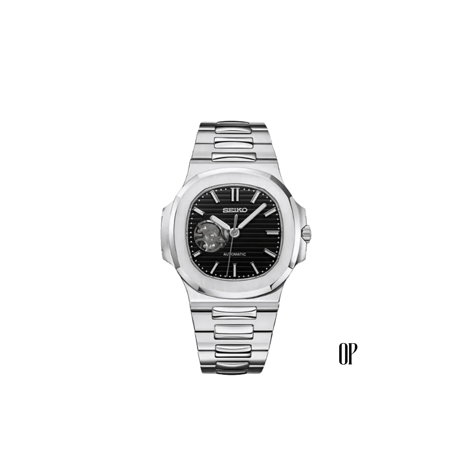 seiko-mod-nautilus-open-heart-black