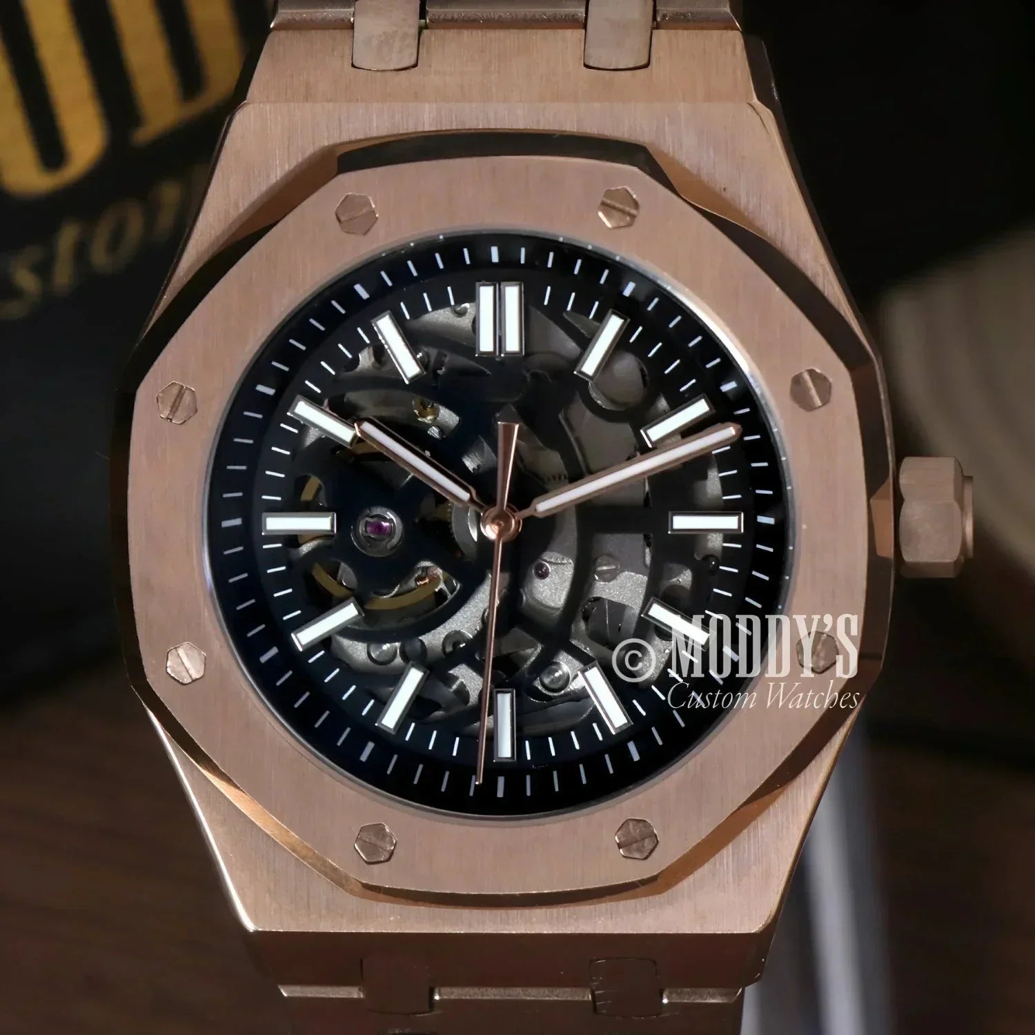 Royal SeikOak Mod Skeleton Rose Gold