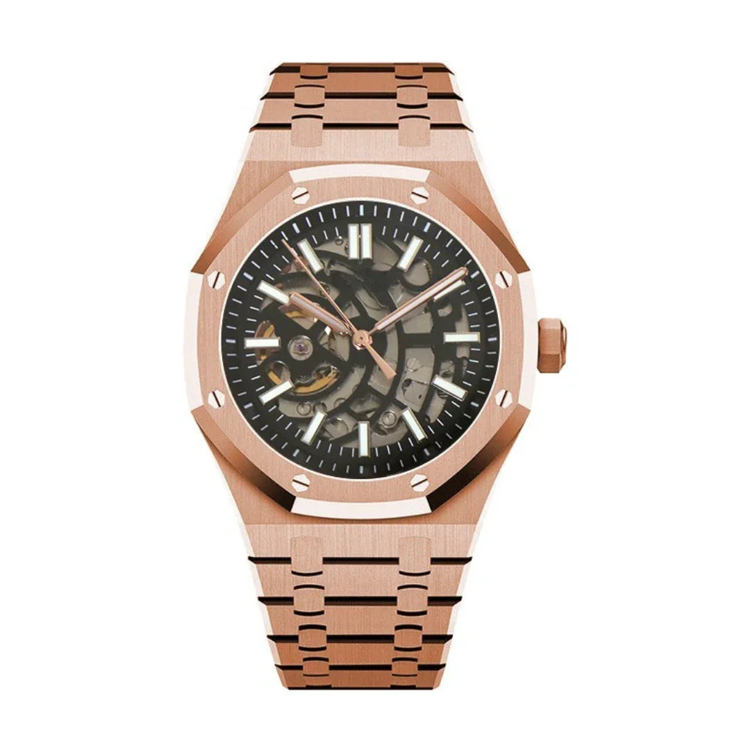 Royal SeikOak Mod Skeleton Rose Gold
